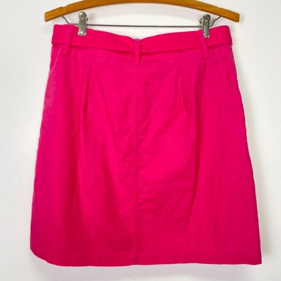 J. Crew Pink Linen Blend Skirt with Tie - Picture 8 of 10